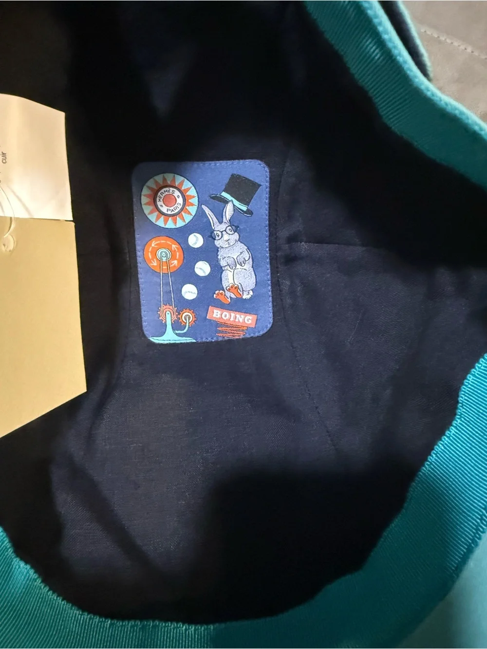 NWT, Unisex Hermes Baseball Cap with Navy 'H' Logo